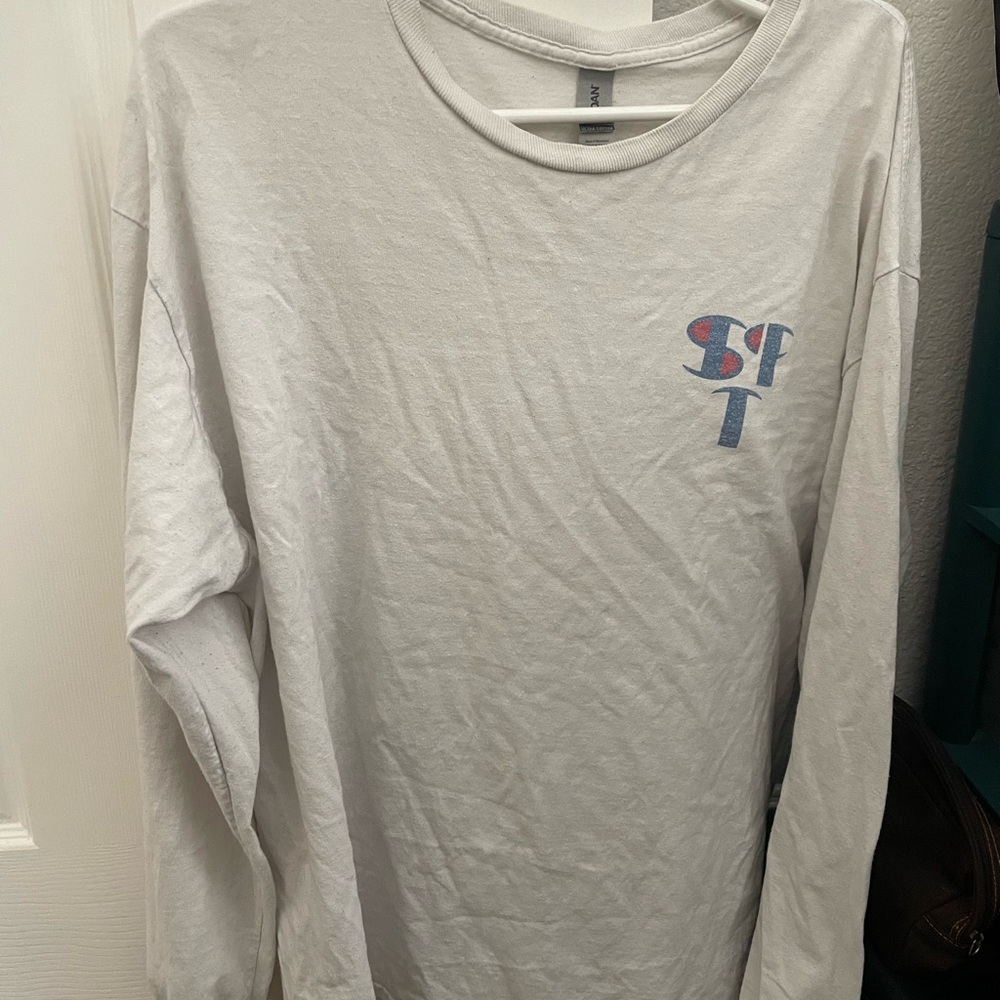 Gildan Classic White Graphic Long Sleeve Tee